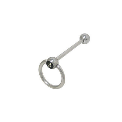 Door Knocker 8 Ball Barbell Tongue Ring