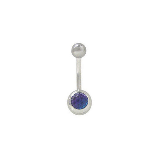 Disco Ball Belly Button Ring Surgical Steel 14G