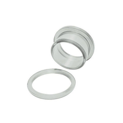 Pair of Clear Acrylic Ear Plugs Eyelet Tunnel - 8 Gauge to 3/4 Inch