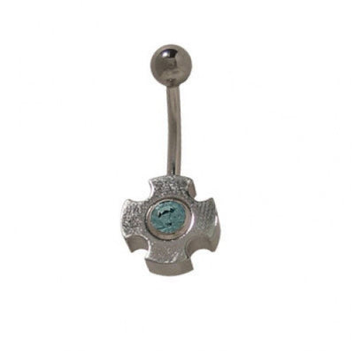 Belly Button Ring with CZ Jewels Navel Body Jewelry 14G