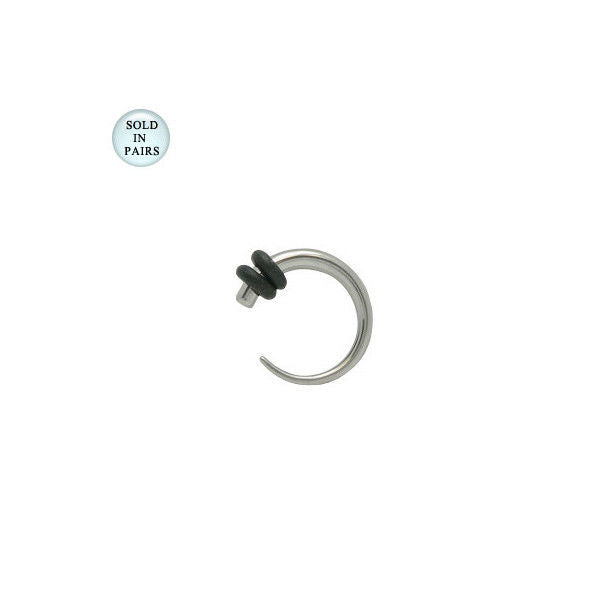Pair of Ear Taper Circular Steel Stretcher/Taper - 14G - 0 Gauge