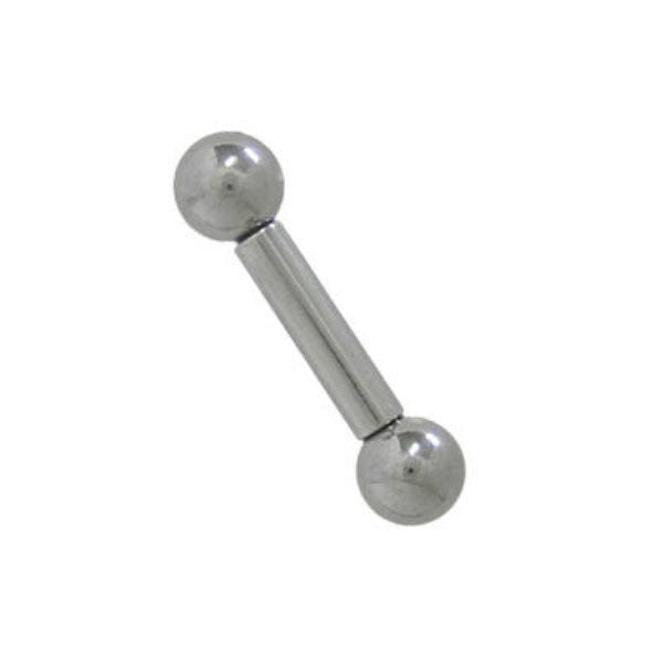 Straight Surgical Steel Barbell 8G 12mm
