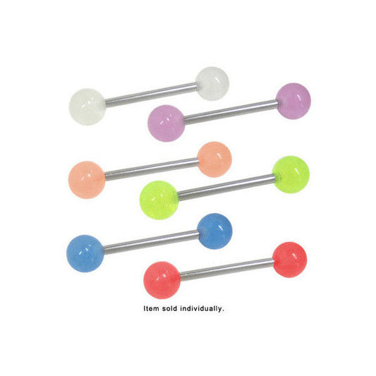 Acrylic Glow in the Dark Barbell Tongue Rings