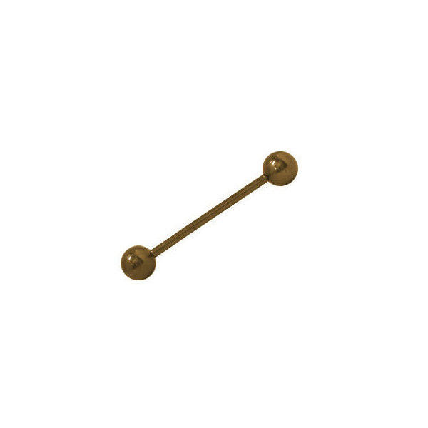 Solid Brown Titanium Barbell Tongue Ring