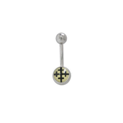 Crusader Symbol Belly Button Ring