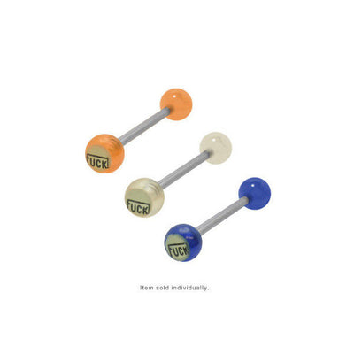 F*** Logo Acrylic Tongue Barbell