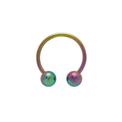 Multi Color Titanium 14 Gauge Horseshoe Ring