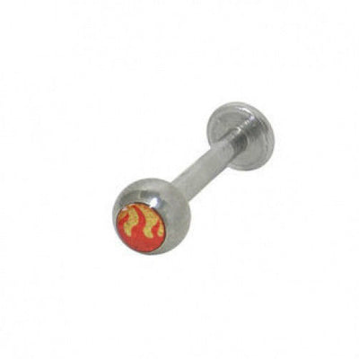 Flame Logo Labret Monroe 14G Surgical Steel Lip Jewelry