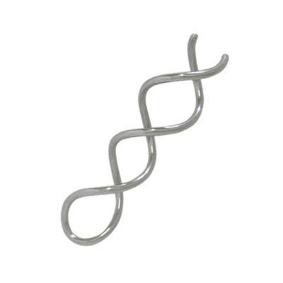 Industrial Piercing Barbell 14G with Spiral - 316L Surgical Steel