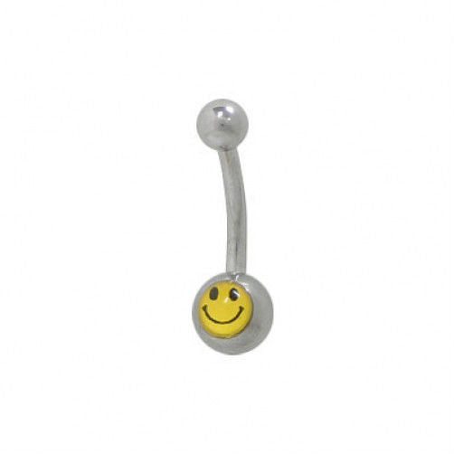 Belly Button Ring Smiley Face