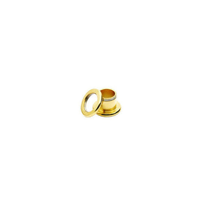 Gold Ion Plated Ear Plug Eyelet Screw Fit Tunnel - 10 Gauge to 3/4 Inch