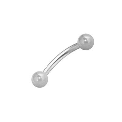 Curved Barbell Eyebrow Ring Surgical Steel (16 Gauge, 10mm)