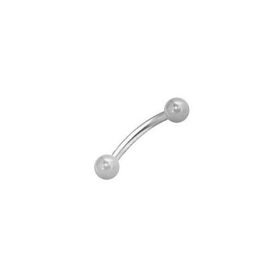 Surgical Steel Curved Barbell Eyebrow Ring (18 Gauge, 8mm)