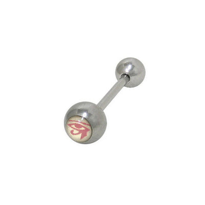 Egyptian Eye Straight Barbell Tongue Ring