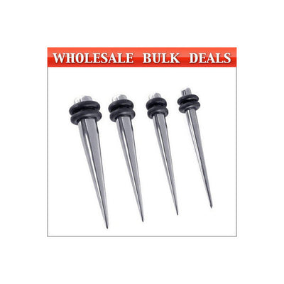 48pc Stainless Steel Ear Taper Stretching Kit - TAPER-kit-48