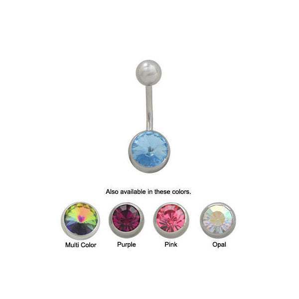Jeweled Design Belly Button Ring