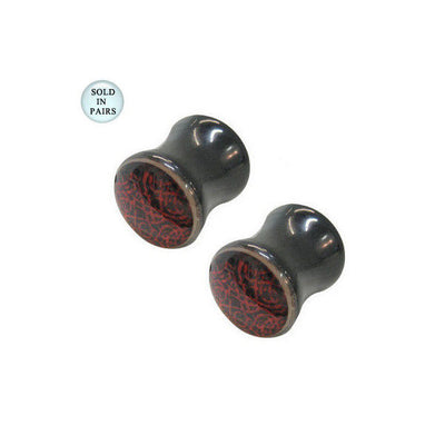 Holographic Ear Plugs with Maze Like Design - 00 Gauge - Sold in Pairs