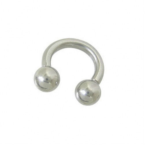 Internally Threaded Surgical Steel Horse Shoe Ring 2G/4G with Ball Beads