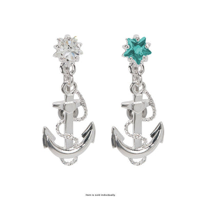 Belly Button Ring - 14ga Reverse Anchor Navel Ring 316L Surgical Steel