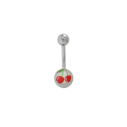 Red Cherry Belly Button Ring