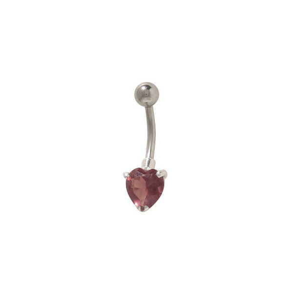 Jewel Heart Belly Button Ring