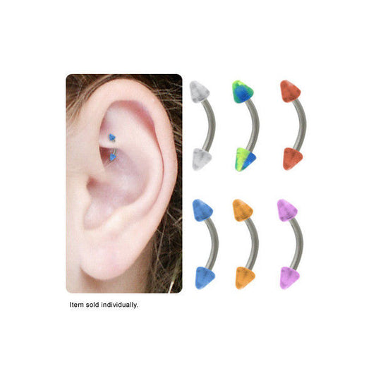 Rook Earring with Acrylic Spike Beads