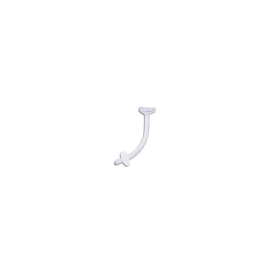 Clear Curved Eyebrow Piercing Retainer 16G Acrylic with O Ring