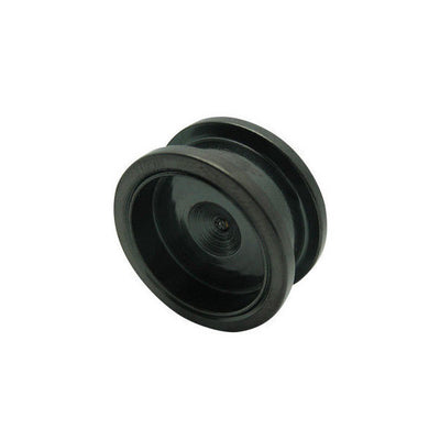 Pair of Black Titanium Ear Plugs Screw Fit with Clear Gems - 8 Gauge to 3/4"