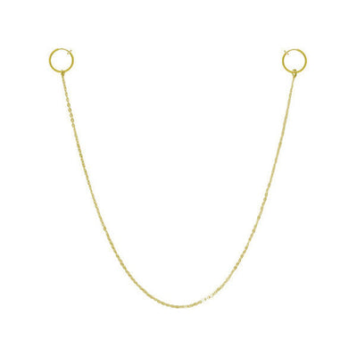 Non-Piercing Gold Plated Nipple Chain