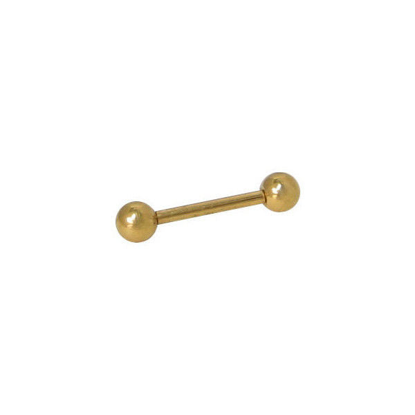 Gold Straight Barbell 14K Gold Plated Nipple Eyebrow Bridge Cartilage Piercing