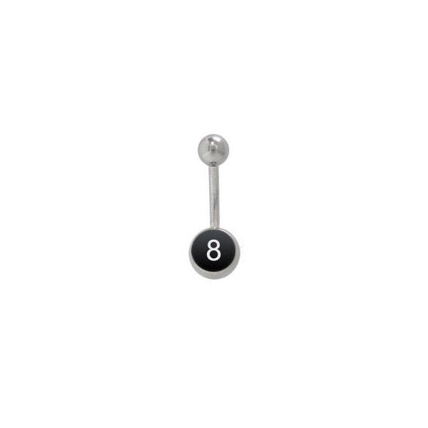 8 Ball Logo Belly Button Ring