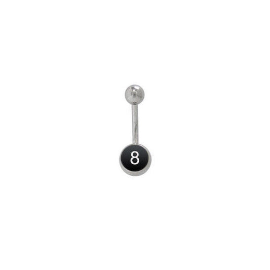 8 Ball Logo Belly Button Ring