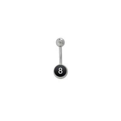 8 Ball Logo Belly Button Ring