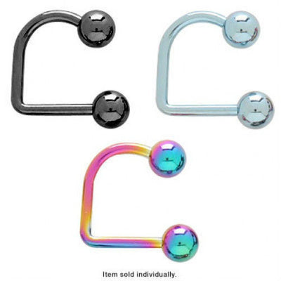 Anodized Titanium Lippy Loop Labret with Ball Beads