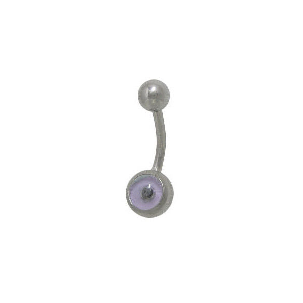 Purple Eye Belly Button Ring Navel Barbell Jewelry 14G