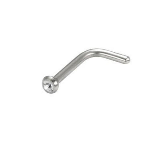 Nose Stud Ring Surgical Steel L-Bend Nose Screw Jewelry 20G - 10 Colors
