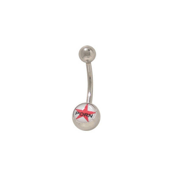 Porn Star Belly Ring Surgical Steel Navel Jewelry Belly Button Piercing 14G