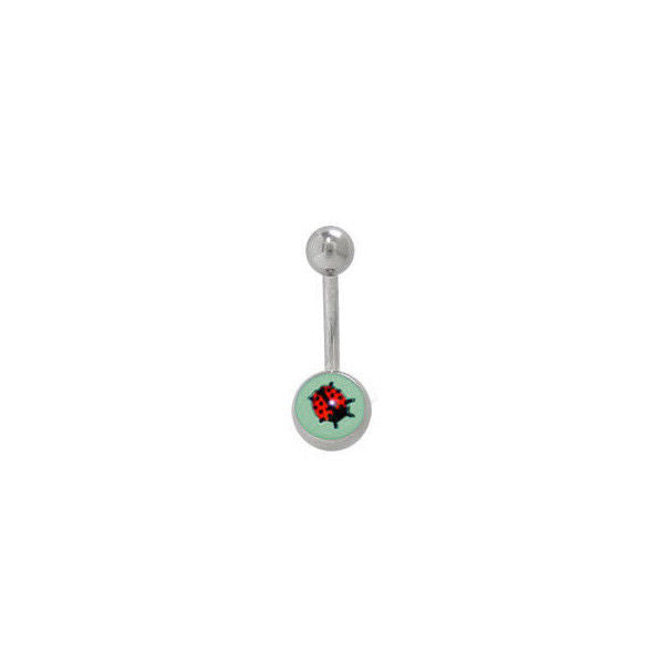 Red Ladybug Belly Button Ring