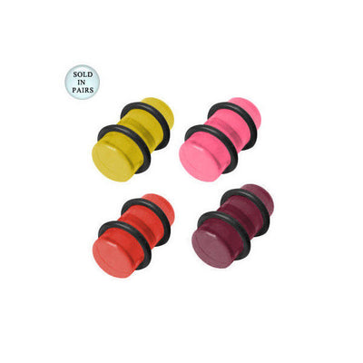 UV Acrylic Ear Plugs 000 Gauge - 4 Colors Available