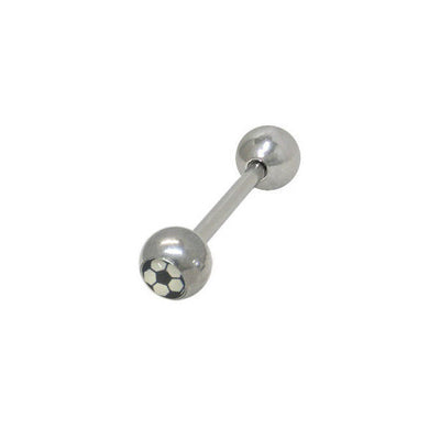 Soccer Ball Logo Tongue Ring