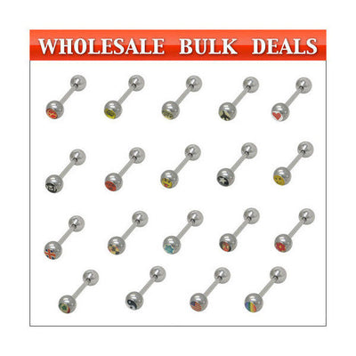 100 Logo Tongue Rings - bulk1