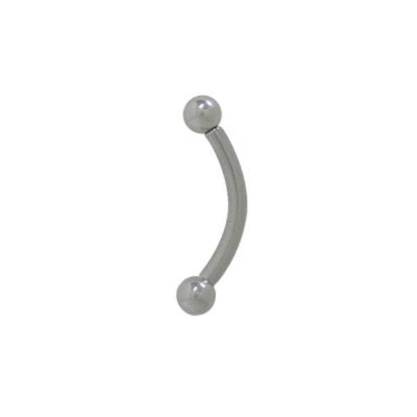Surgical Steel Curved Barbell Ring 12 Gauge - 4 Different Lengths Available