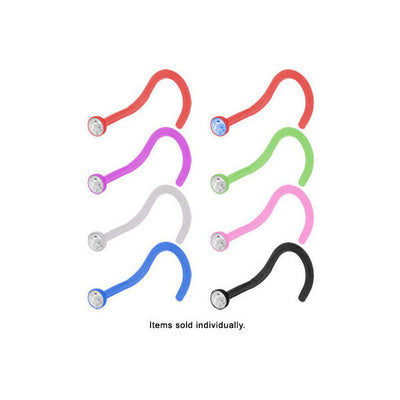 Flexible Nose Screw with CZ Jewel