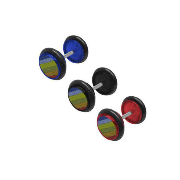 Rainbow Logo Acrylic Ear Plugs - 14 Gauge - Available in 3 Colors