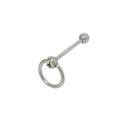Door Knocker Peace Sign Barbell Tongue Ring