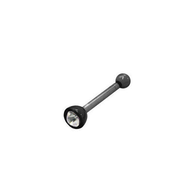 Black Acrylic Nose Bone with Clear Cz Gem
