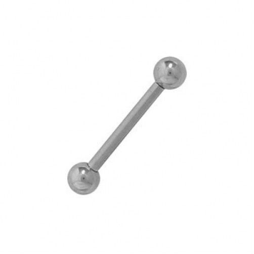 10 Gauge Surgical Steel Barbell Tongue Ring - 3 Different Lengths