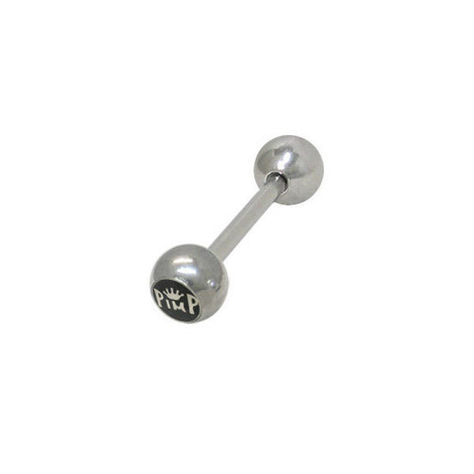 Pimp Logo Surgical Steel Barbell Tongue Ring