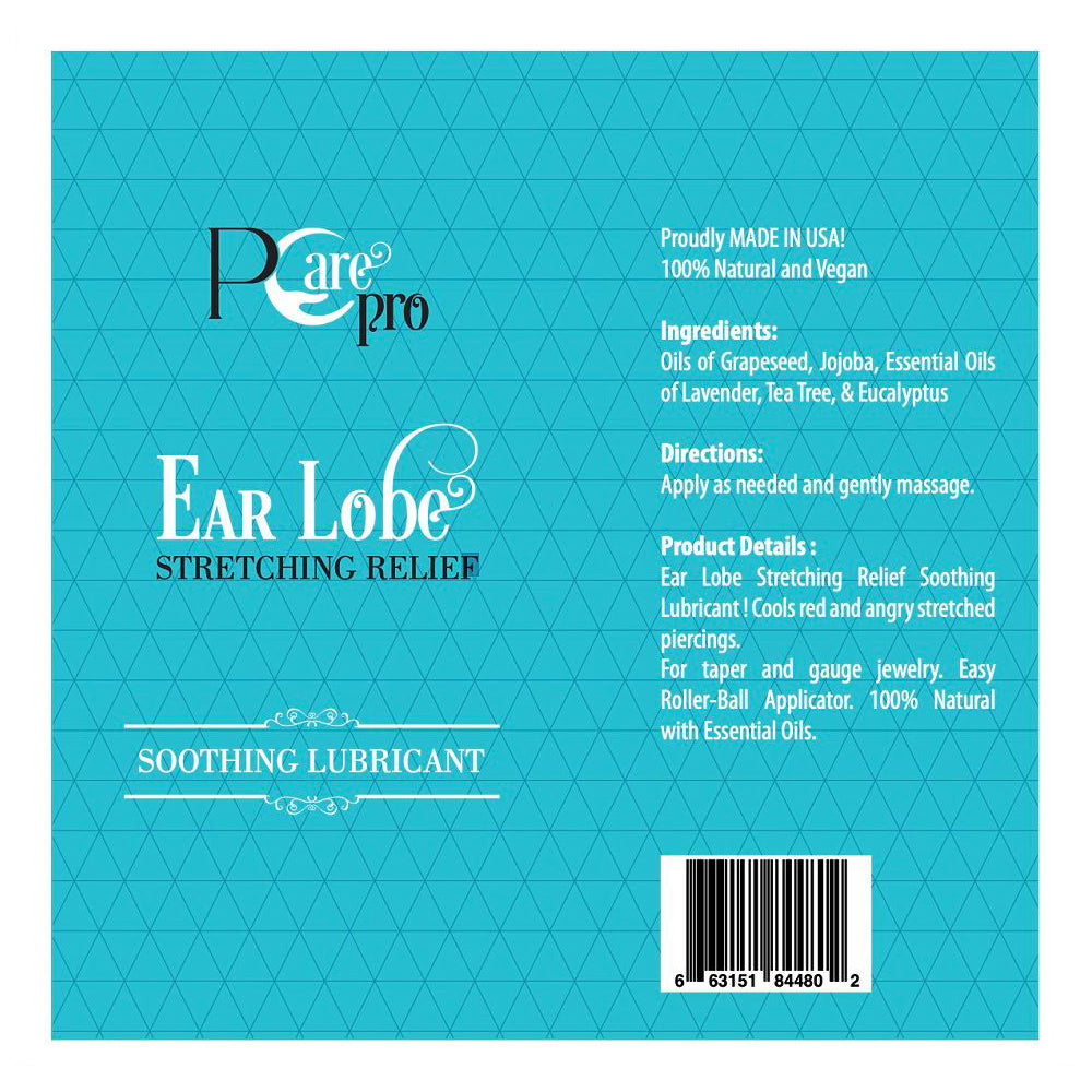pCare Pro Ear Lobe Stretching Relief Soothing Lubricant 4oz